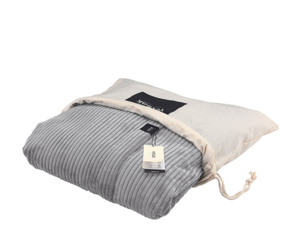 the beanbag cover - cord velours - light grey