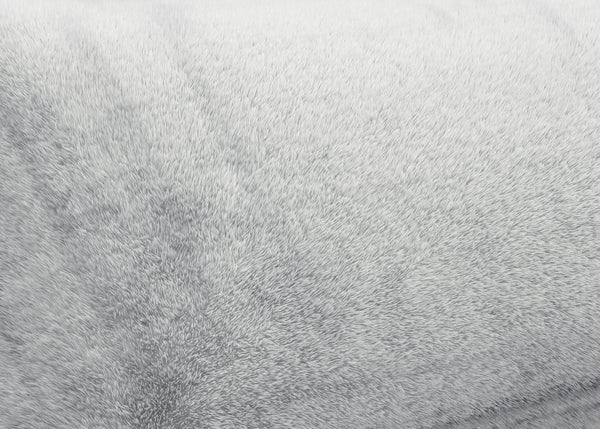sofa seat cover - 105x105 - faux fur - grey
