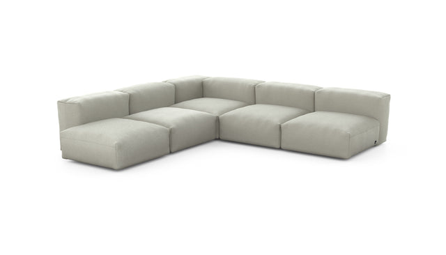 Preset five module corner sofa - linen - stone - 283cm x 283cm