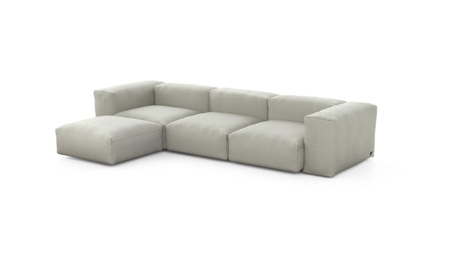 Preset four module chaise sofa - linen - stone - 314cm x 199cm