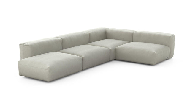 Preset four module corner sofa - linen - stone - 220cm x 346cm