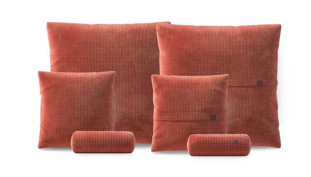 Pillow Set 3 - Cord Velour - Brick