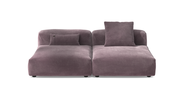vetsak | Sofa Set 01 Large - Cord Velour - Blossom | Sofa Modulable | 3.5 Places