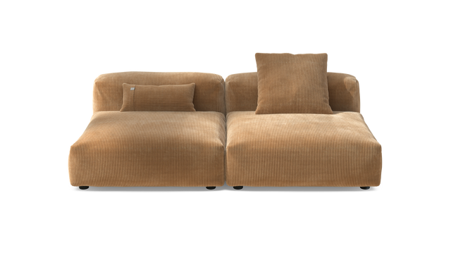 vetsak | Sofa Set 01 Large - Cord Velour - Camel | Sofa Modulable | 3.5 Places