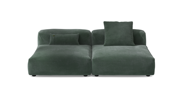 vetsak | Sofa Set 01 Large - Cord Velour - Hunter | Sofa Modulable | 3.5 Places