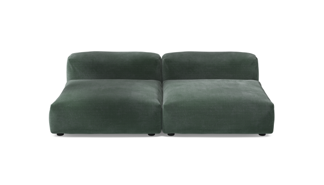 vetsak | Sofa Set 01 Large - Cord Velour - Hunter | Sofa Modulable | 3.5 Places