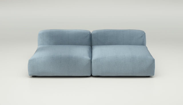 vetsak | Sofa Set 01 Large - herringbone - light blue | Sofa Modulable | 3.5 places