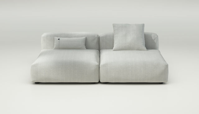 vetsak | Sofa Set 01 Large - herringbone - light grey | Sofa Modulable | 3.5 places