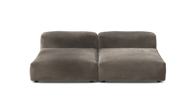 vetsak | Sofa Set 01 Large - Cord Velour - Mocha | Sofa Modulable | 3.5 Places