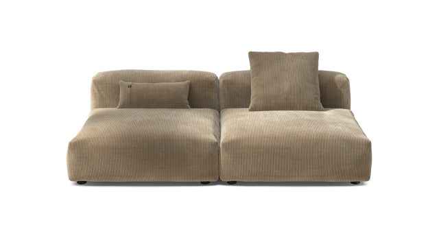 vetsak | Sofa Set 01 Large - Cord Velour - Sand | Sofa Modulable | 3.5 Places