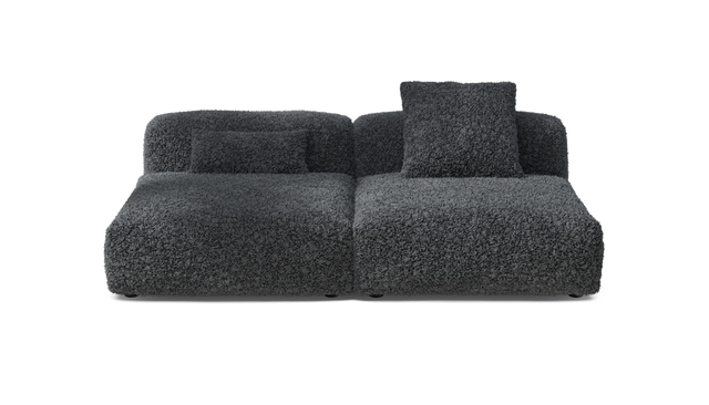 vetsak | Sofa Set 01 Large - Doodle - Dark Grey | Sofa Modulable | 3.5 Places