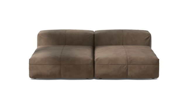 vetsak | Sofa Set 01 Large - Leather - Cacao | Sofa Modulable | 3.5 Places