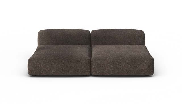 vetsak | Sofa Set 01 Large - Nub - Walnut | Sofa Modulable | 3.5 Places