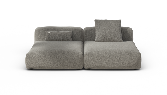 vetsak | Sofa Set 01 Large - Pebble - Platinum | Sofa Modulable | 3.5 Places