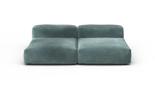 vetsak | Sofa Set 01 Large - Cord Velour - Mint | Sofa Modulable | 3.5 Places