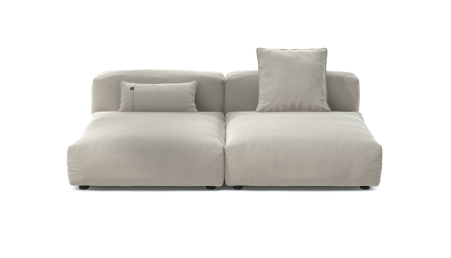 vetsak | Sofa Set 01 Large - Suave - Clay | Sofa Modulable | 3.5 Places