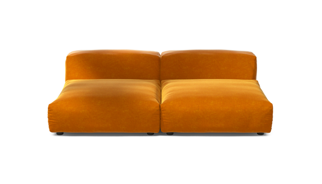 vetsak | Sofa Set 01 Large - Suave - Orange Blaze | Modular Sofa | 3.5 Seater
