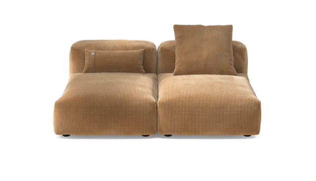 vetsak | Sofa Set 01 Medium - Cord Velour - Camel | Sofa Modulable | 2.5 Places