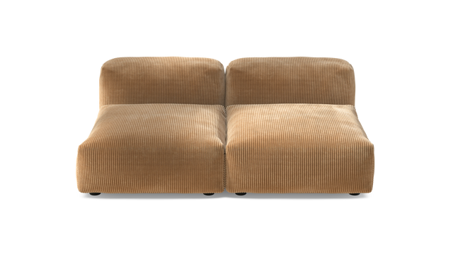 vetsak | Sofa Set 01 Medium - Cord Velour - Camel | Sofa Modulable | 2.5 Places