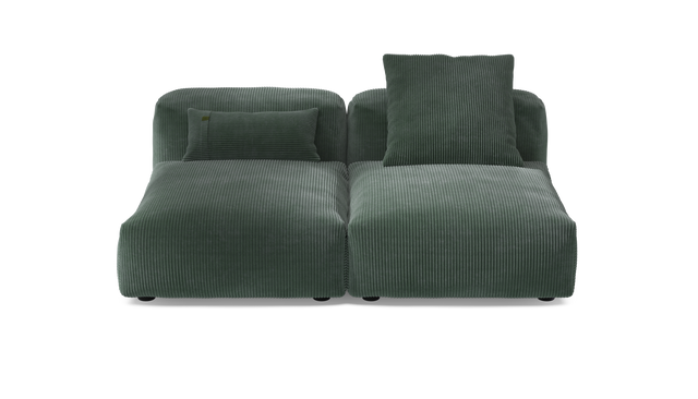 vetsak | Sofa Set 01 Medium - Cord Velour - Hunter | Sofa Modulable | 2.5 Places