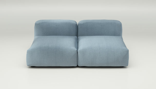 vetsak | Sofa Set 01 Medium - herringbone - light blue | Sofa Modulable | 2.5 places