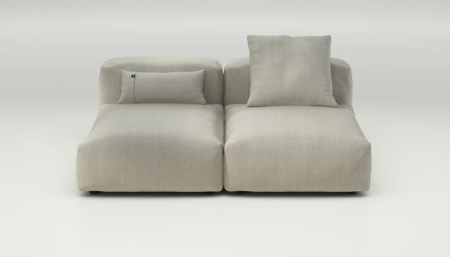 vetsak | Sofa Set 01 Medium - herringbone - stone | Sofa Modulable | 2.5 places