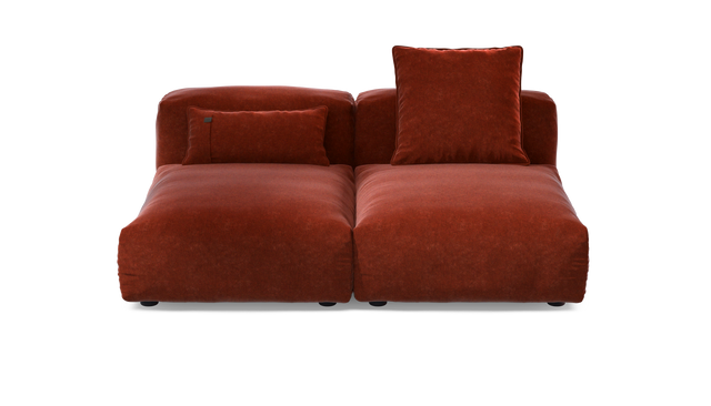 vetsak | Sofa Set 01 Medium - Suave - Saffron | Sofa Modulable | 2.5 Places