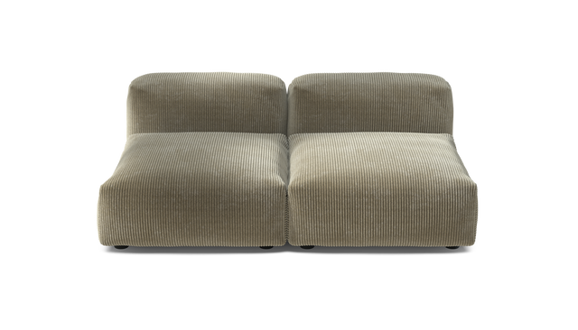 vetsak | Sofa Set 01 Medium - Cord Velour - Khaki | Sofa Modulable | 2.5 Places