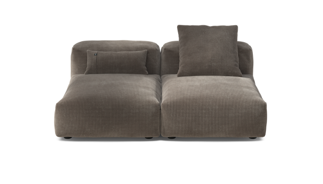 vetsak | Sofa Set 01 Medium - Cord Velour - Mocha | Sofa Modulable | 2.5 Places