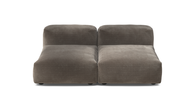 vetsak | Sofa Set 01 Medium - Cord Velour - Mocha | Sofa Modulable | 2.5 Places