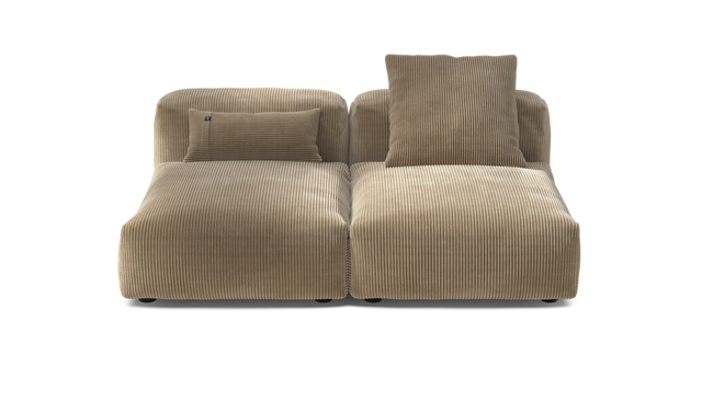 vetsak | Sofa Set 01 Medium - Cord Velour - Sand | Sofa Modulable | 2.5 Places