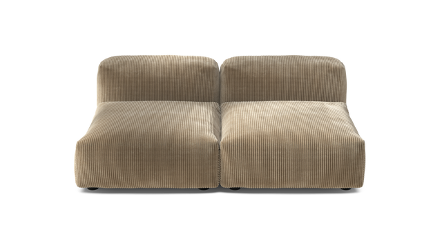 vetsak | Sofa Set 01 Medium - Cord Velour - Sand | Sofa Modulable | 2.5 Places