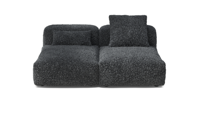 vetsak | Sofa Set 01 Medium - Doodle - Dark Grey | Sofa Modulable | 2.5 Places