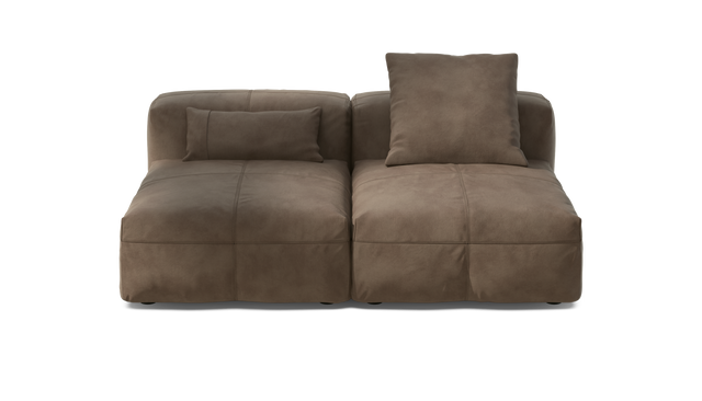 vetsak | Sofa Set 01 Medium - Leather - Cacao | Sofa Modulable | 2.5 Places