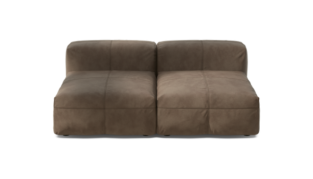 vetsak | Sofa Set 01 Medium - Leather - Cacao | Sofa Modulable | 2.5 Places