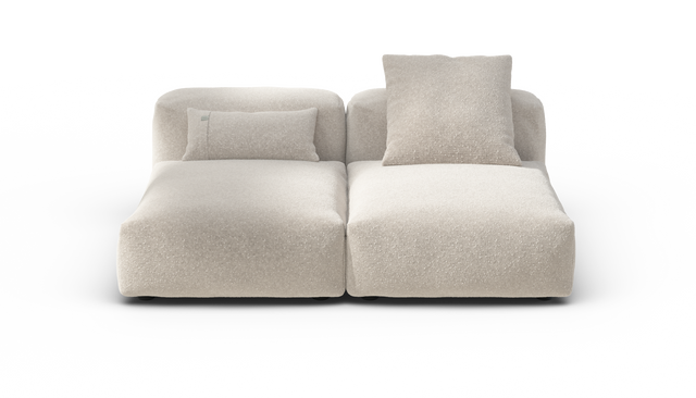 vetsak | Sofa Set 01 Medium - Nub - Creme | Sofa Modulable | 2.5 Places