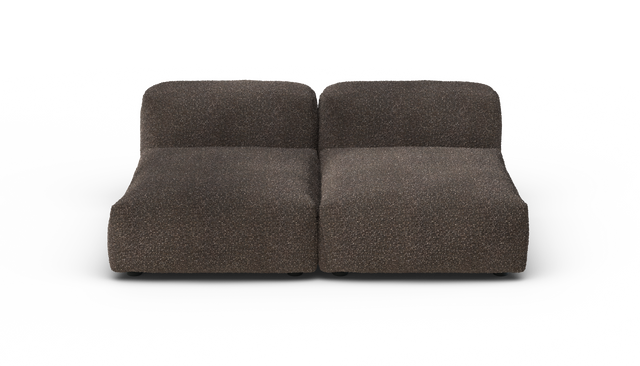 vetsak | Sofa Set 01 Medium - Nub - Walnut | Sofa Modulable | 2.5 Places