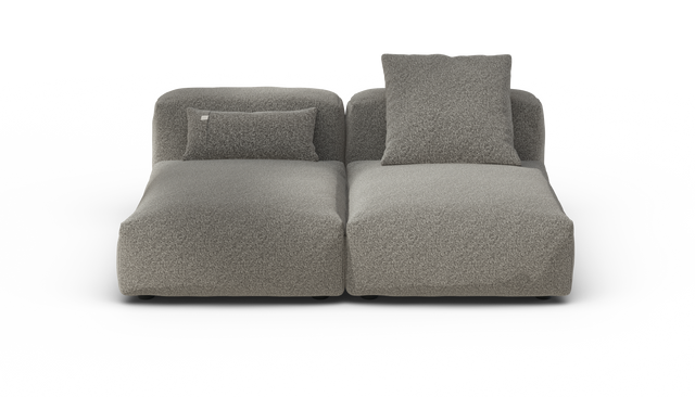 vetsak | Sofa Set 01 Medium - Pebble - Platinum | Sofa Modulable | 2.5 Places
