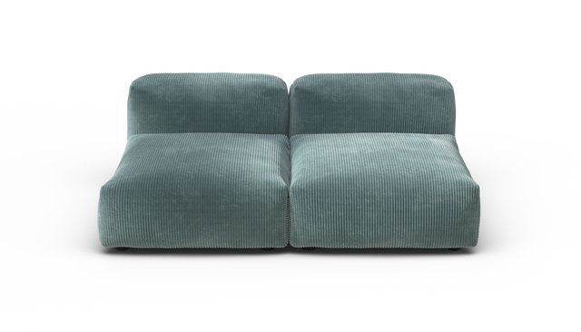 vetsak | Sofa Set 01 Medium - Cord Velour - Mint | Sofa Modulable | 2.5 Places