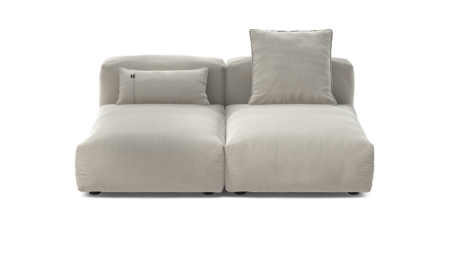 vetsak | Sofa Set 01 Medium - Suave - Clay | Sofa Modulable | 2.5 Places