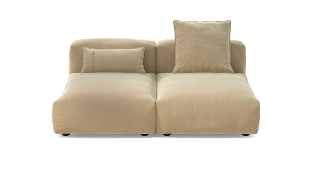 vetsak | Sofa Set 01 Medium - Suave - Creme | Sofa Modulable | 2.5 Places