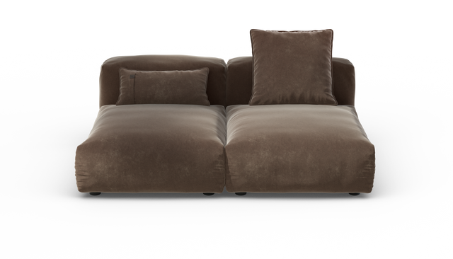 vetsak | Sofa Set 01 Medium - Suave - Espresso | Sofa Modulable | 2.5 Places