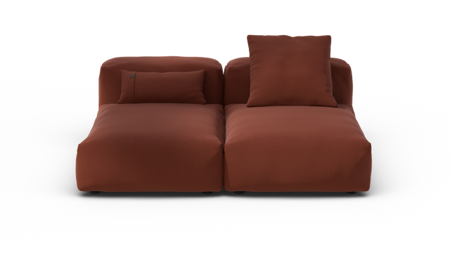 vetsak | Sofa Set 01 Medium - Terrain - Saffron | Sofa Modulable | 2.5 Places