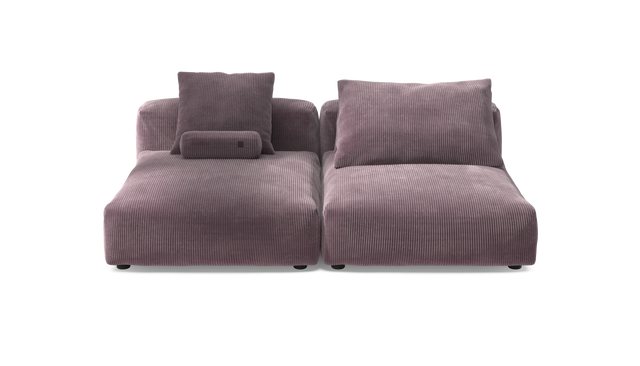 vetsak | Sofa Set 01 XLarge - Cord Velour - Blossom | Sofa Modulable | 3.5 Places