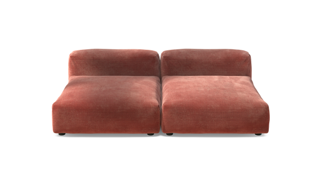 vetsak | Sofa Set 01 XLarge - Cord Velour - Brick | Sofa Modulable | 3.5 Places