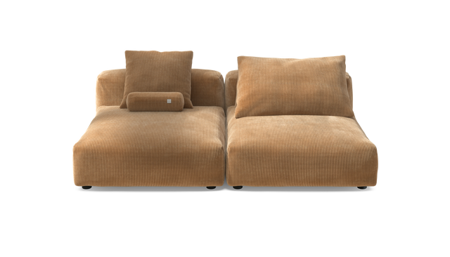 vetsak | Sofa Set 01 XLarge - Cord Velour - Camel | Sofa Modulable | 3.5 Places