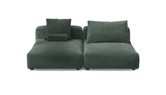 vetsak | Sofa Set 01 XLarge - Cord Velour - Hunter | Sofa Modulable | 3.5 Places