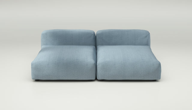 vetsak | Sofa Set 01 XLarge - herringbone - light blue | Sofa Modulable | 3.5 places