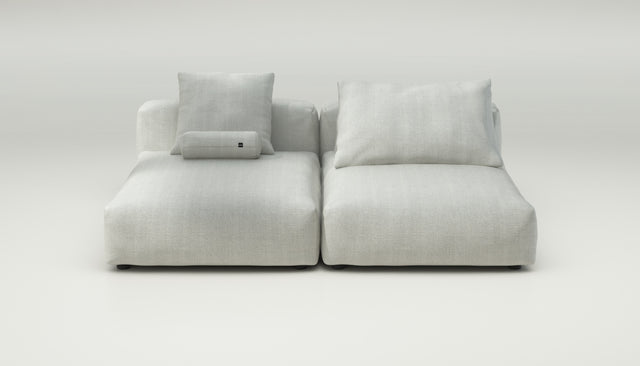 vetsak | Sofa Set 01 XLarge - herringbone - light grey | Sofa Modulable | 3.5 places