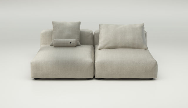 vetsak | Sofa Set 01 XLarge - herringbone - stone | Sofa Modulable | 3.5 places